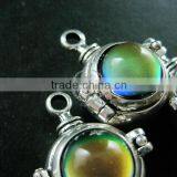 20mm Vintage Style Brass Antiqued Silver Steam Punk Vial Pendant Charm Box With Color Change Mood Stone Cabochon 1820254 thumbnail-2