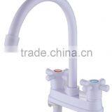 Inexpensive White Single Cold Double Plastic Basin Faucet thumbnail-5