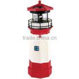 Solar Powered Lighthouse Rotating Lamp Garden Decor Yard Resin & Plastic thumbnail-1