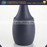 Home Decor Gray Longneck Bottle Style Handmade Ceramic Vase 10" thumbnail-2