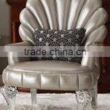 BISINI Furniture European Style Drawing Room Set, Creative Furniture Fan Shaped Wooden Leisure Chairs and Tea Table (BF01-X1181) thumbnail-3