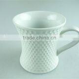 Unique Shape White Ceramic Coffee Mug With Cheap Price in Stock thumbnail-1