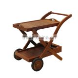 High quality best selling eco friendly Natural Wooden Trolley-2 wheels from Viet Nam