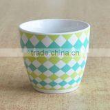 Simple Grid Decaled Ceramic Flower Pot thumbnail-1