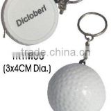 Promotional mini golf shape tape measure keychain