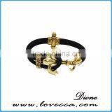 2017 Factory Price Nylon Mens Anchor Bracelet Rope Bracelet thumbnail-3