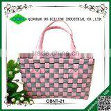 Custome Recycled Plastic Woven Shopping Tote Basket thumbnail-2