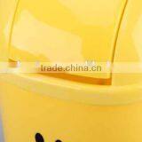 Printed Smiling Face Plastic Trash Can Household Garbage Can/Desktop Bin thumbnail-4
