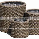 Wicker Planter, Poly Rattan Planter thumbnail-1