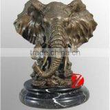 Bronze Elephant Head Statue Indoor Decor thumbnail-1