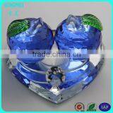 Gold Leaves Glass Apple With Mirror Base for Car Decoration thumbnail-4