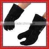 Premium Leather Gloves BBQ Grill Fireplace Cotton Lining Gloves With 14Inch Extra Long Sleeve thumbnail-1