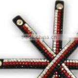 Cool Design Bracelet With Zinc Alloy Locking Part, Hot Sale Gift Leather With Crystal Gem Decoration thumbnail-3