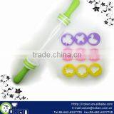 New Design 43cm Plastic Rolling Pin With Cookie Cutters,Pastry Roller CK-RP095 thumbnail-2
