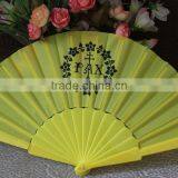 Yellow and Beautiful Plastic Hand Fan for Gift thumbnail-2