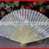 Popular Gift Bamboo Hand Fan With Fabric thumbnail-2