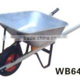 WHEELBARROW WB6428 GARDENING TOOLS LOAD 200KG 3.50-8 PNEUMATIC WHEEL GALVANIZE TRAY thumbnail-1
