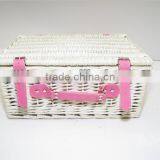 Wholesale Cheap Natural Handmade Outdoor Wicker Willow Outdoor Picnic Durable Basket thumbnail-1