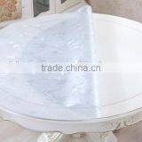 Soft Glass Transparent Waterproof Mat Custom Round PVC Round Table Cloth Tablecloth With Frosted Crystal Plate thumbnail-1