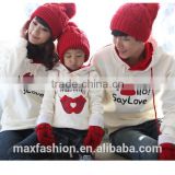 Hot new products for 2015 parentage clothes cute kid hoodie and couple lover sweatshirt best selling in uk