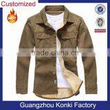 High Quality Men Shirt Embroidery Design With Button Pocket thumbnail-1