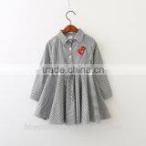 2017 Autumn Spring Girl Child Dress Gingham Dress With 8 Years Girl Dress Design thumbnail-1
