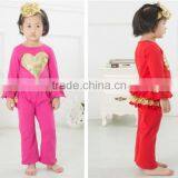 China 2016 New Design Factory Sale Directly Boutique Golden Autumn Outfits With Headband thumbnail-3