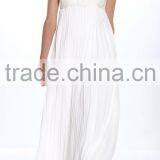 White Sleeveless Chiffon Bridesmaid Dress Patterns 2014 thumbnail-1