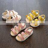 wholesale high quality summer baby girl Comfortable flat sandals Pure color Roman jelly shoes