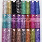 10 Yards 24 Rows Black With Silver Plastic Rhinestone Ribbon Trim Mesh For Garment Accessories thumbnail-6