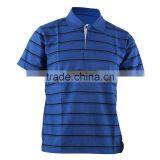 Fashionable Unisex Striped Polo T-Shirt thumbnail-3