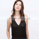 V Neck Sexy Women Blank Tank Top thumbnail-2