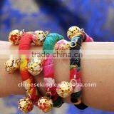 Fabric Wrap Bracelets, Nice Cloisonne Bead Bracelet, Traditional Bracelet Jewelry thumbnail-1