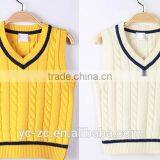 Boys Sleeveless Sweater Kids Plain Pullover thumbnail-6
