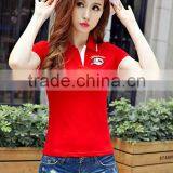 2017 Latest Women Polo Custom Cheap Polo Shirt Fashion Design Polo T-shirts thumbnail-3
