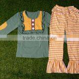 Autumn and Winter Childrens Boutique Clothing Sale Yellow Chevron Stripes Toddler Clothing Online Children Boutiques Outfits thumbnail-1