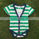 Kids Clothing Bubble Stripe Romper Boys Romper Cotton Baby Cardigan Romper Bow Tie Romper Set Baby Boy Clothes thumbnail-4