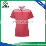 Ladies 92% Polyester 8% Spandex New Design Dry Fit Polo Shirt thumbnail-1