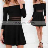 Ladies Hot Sale Cotton off Shoulder Dress thumbnail-3