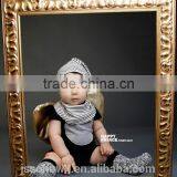 2pcs Hat & Bib Scarf Set, 100% Cotton Soft Touch Baby Hat Scarf Set thumbnail-3