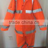 High Reflective Oxford Waterproof Breathable Raincoat Safety Clothes With Pockets thumbnail-5