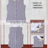 Sleeveless Fashion Stylish Stripe Kid Shirts for Boys thumbnail-1