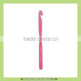 9pc Colorful Plastic Crochet Hook Set 15cm thumbnail-1