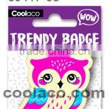 Wood Pin Badge Colorful Wooden Sports Meet Badges thumbnail-1