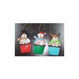 KH D-0070 Polymer Clay Dough Christmas Jingleman for Hanging Decoration