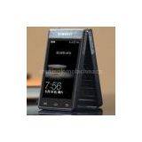 B9120 Men Style Android 4.0 3G Flip Double 3.3inch Capacitive Touch Screen Dual Sim Smart Phone