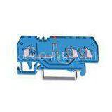 800V 18A 24 - 16 AWG Spring Terminal Block , PA66 Insulation Blue