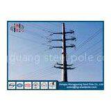 Outdoor Low Voltage Hot Roll  Steel Transmission Poles , Power Distribution Pole