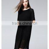 Latest Dress Designs Photos Round Neck Chiffon Women Dresses thumbnail-2