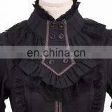 Steampunk Victorian Gothic Short Sleeves Shirt With Jabot Collar thumbnail-2